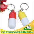 plastic pocket pill box with keychain for promotional